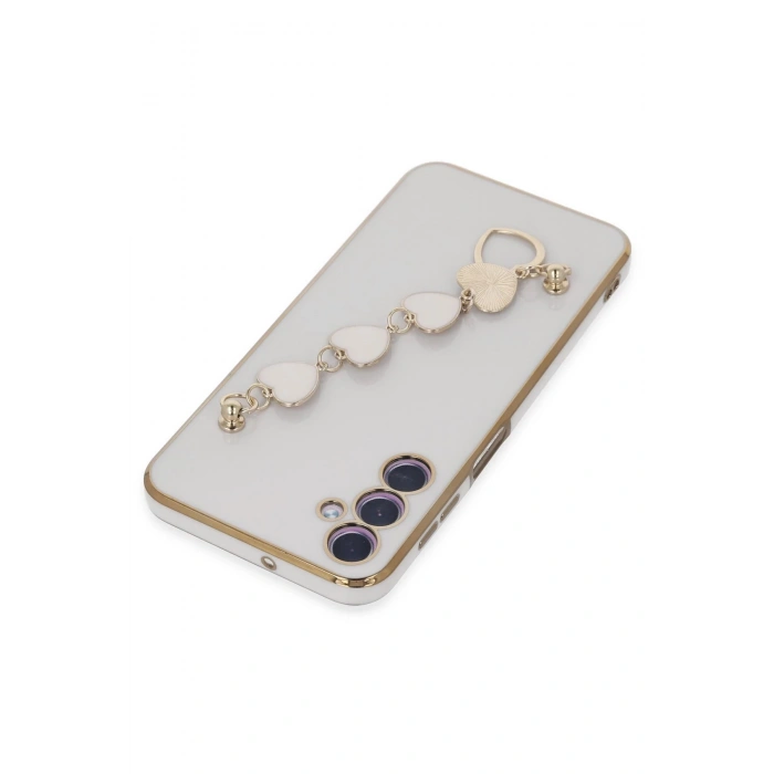 Newface Samsung Galaxy A24 4G Kılıf Esila Silikon - Beyaz