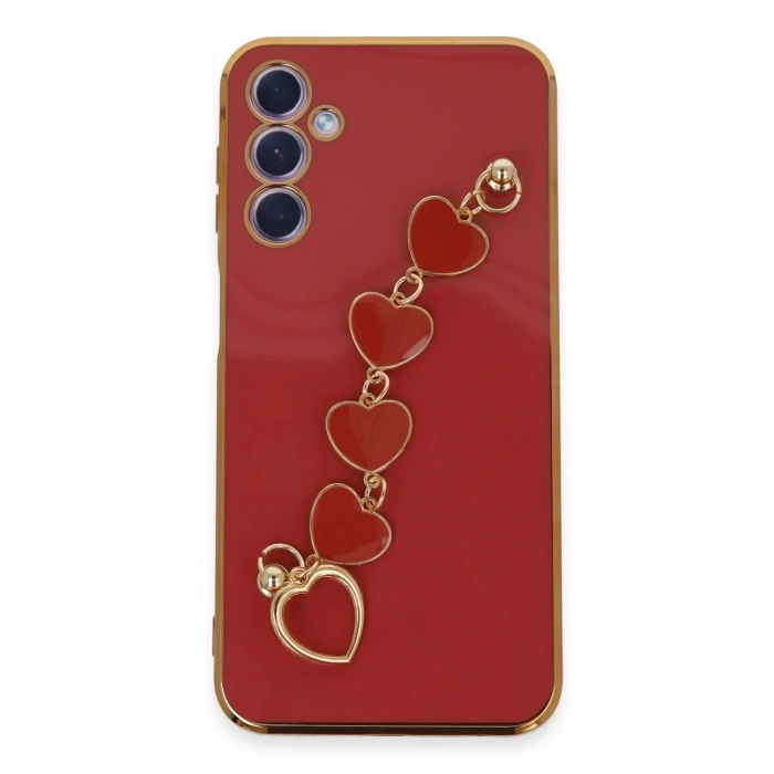 Newface Samsung Galaxy A24 4G Kılıf Esila Silikon - Kırmızı