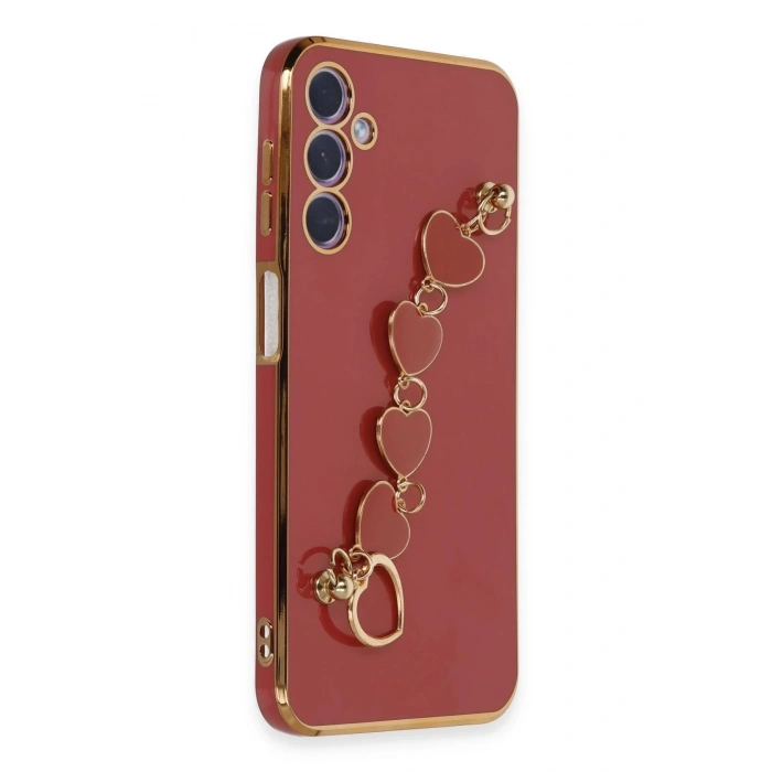 Newface Samsung Galaxy A24 4G Kılıf Esila Silikon - Kırmızı