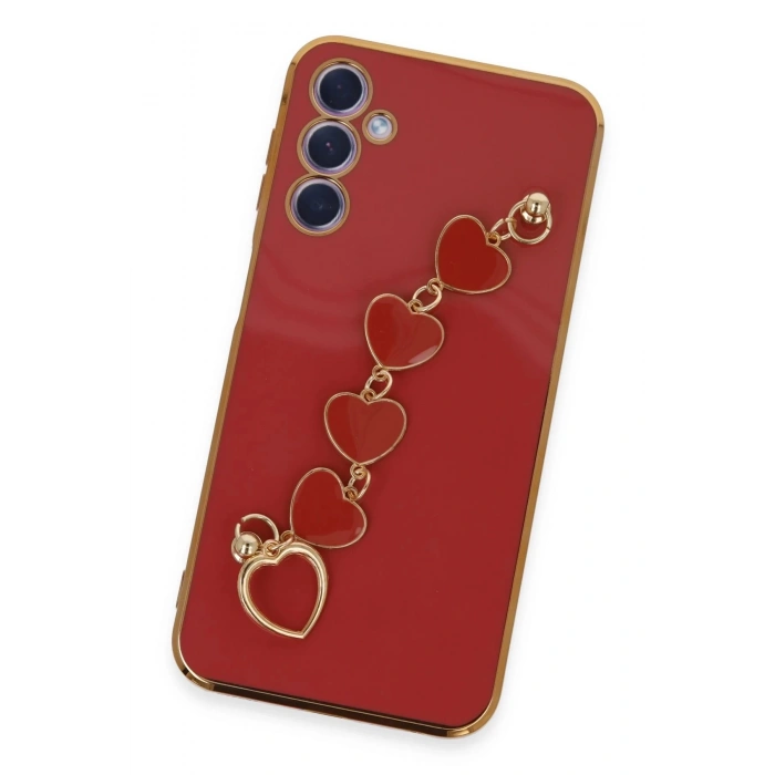 Newface Samsung Galaxy A24 4G Kılıf Esila Silikon - Kırmızı