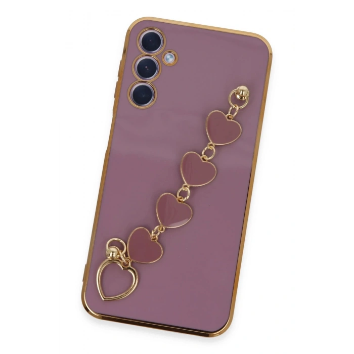 Newface Samsung Galaxy A24 4G Kılıf Esila Silikon - Mor