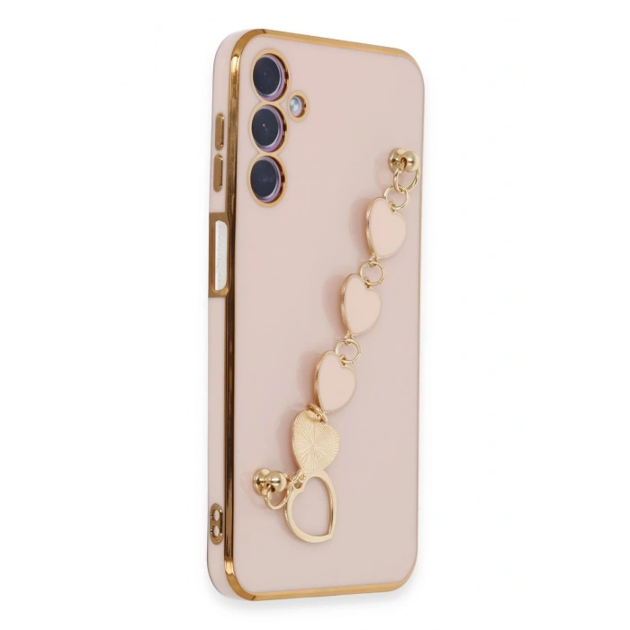 Newface Samsung Galaxy A24 4G Kılıf Esila Silikon - Pudra