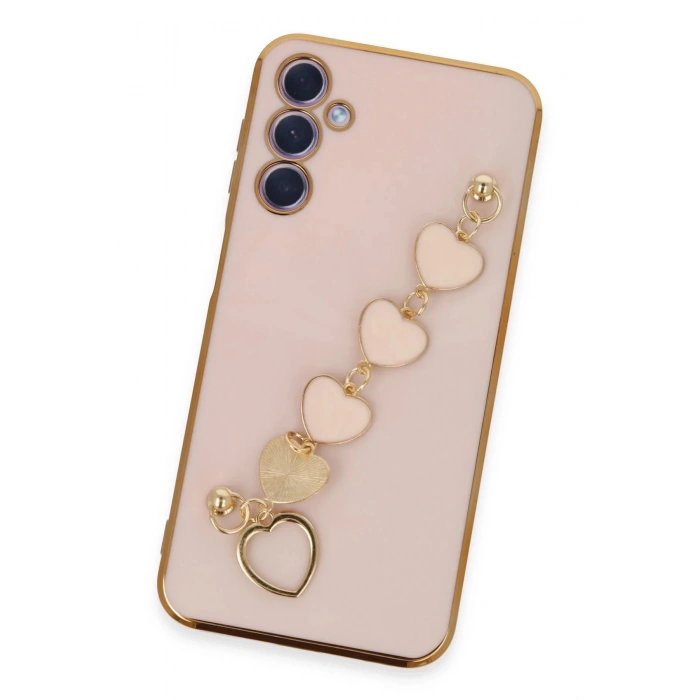 Newface Samsung Galaxy A24 4G Kılıf Esila Silikon - Pudra