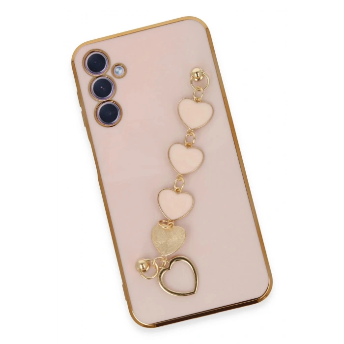 Newface Samsung Galaxy A24 4G Kılıf Esila Silikon - Pudra