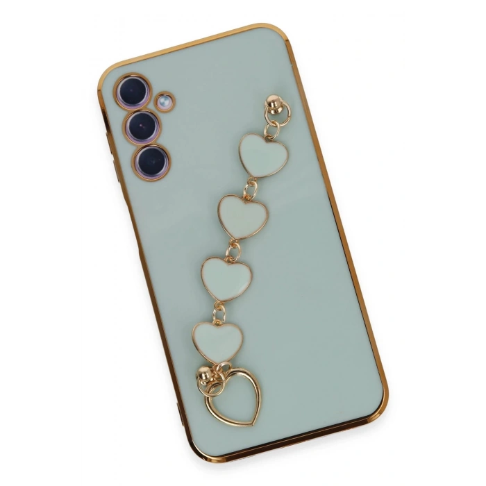 Newface Samsung Galaxy A24 4G Kılıf Esila Silikon - Su Yeşili