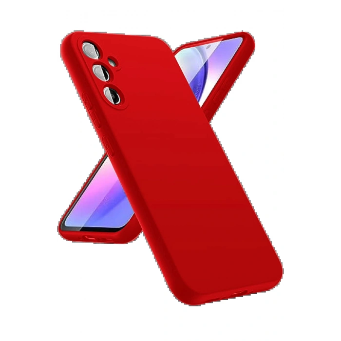 Newface Samsung Galaxy A24 4G Kılıf First Silikon - Kırmızı