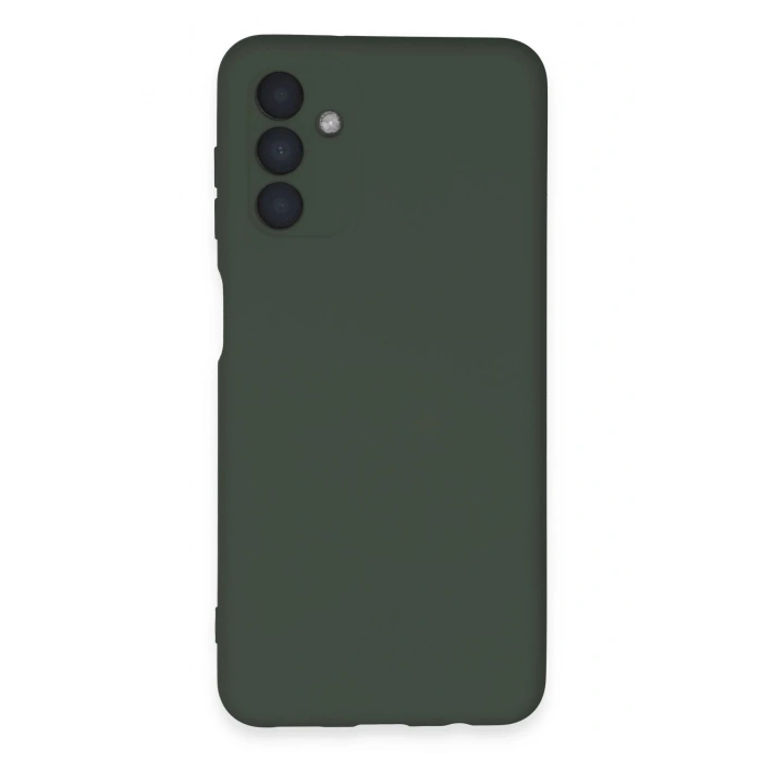 Newface Samsung Galaxy A24 4G Kılıf Nano içi Kadife Silikon - Koyu Yeşil
