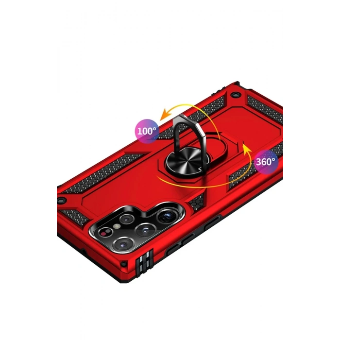 Newface Samsung Galaxy A24 4G Kılıf Sofya Yüzüklü Silikon Kapak - Rose