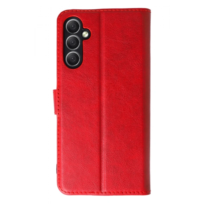 Newface Samsung Galaxy A24 4G Kılıf Trend S Plus Kapaklı Kılıf - Kırmızı