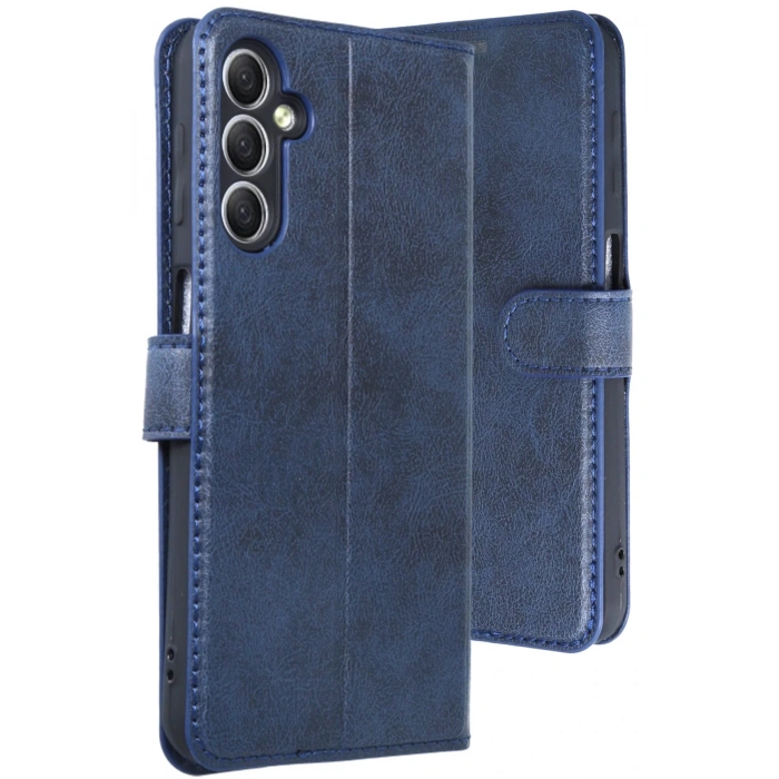 Newface Samsung Galaxy A24 4G Kılıf Trend S Plus Kapaklı Kılıf - Lacivert