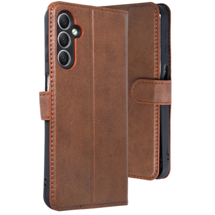 Newface Samsung Galaxy A24 4G Kılıf Trend S Plus Kapaklı Kılıf - Taba