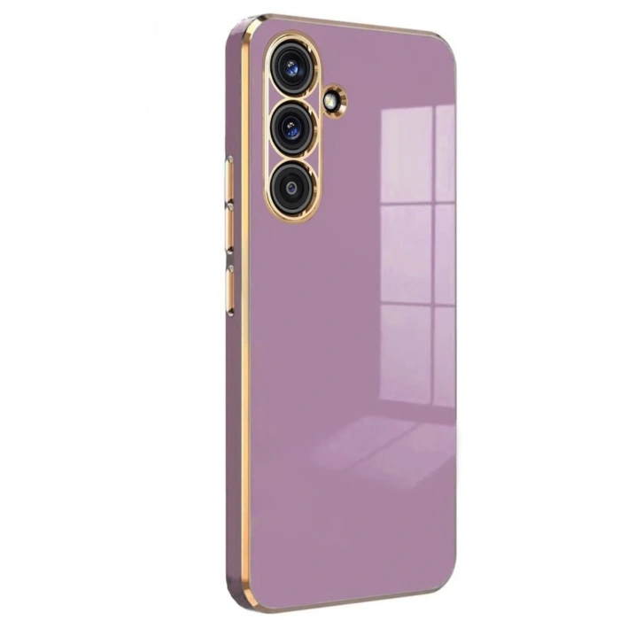 Newface Samsung Galaxy A24 4G Kılıf Volet Silikon - Mor