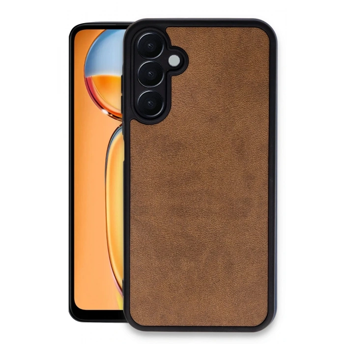 Newface Samsung Galaxy A25 5G Kılıf Aras Deri Kapak - Taba