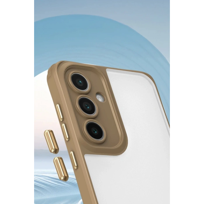 Newface Samsung Galaxy A25 5G Kılıf Penta Silikon Kılıf - Çöl Titanyum