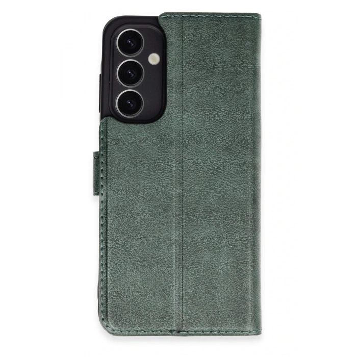 Newface Samsung Galaxy A25 5G Kılıf Trend S Plus Kapaklı Kılıf - Yeşil