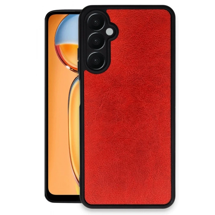 Newface Samsung Galaxy A26 Kılıf Aras Deri Kapak - Kırmızı