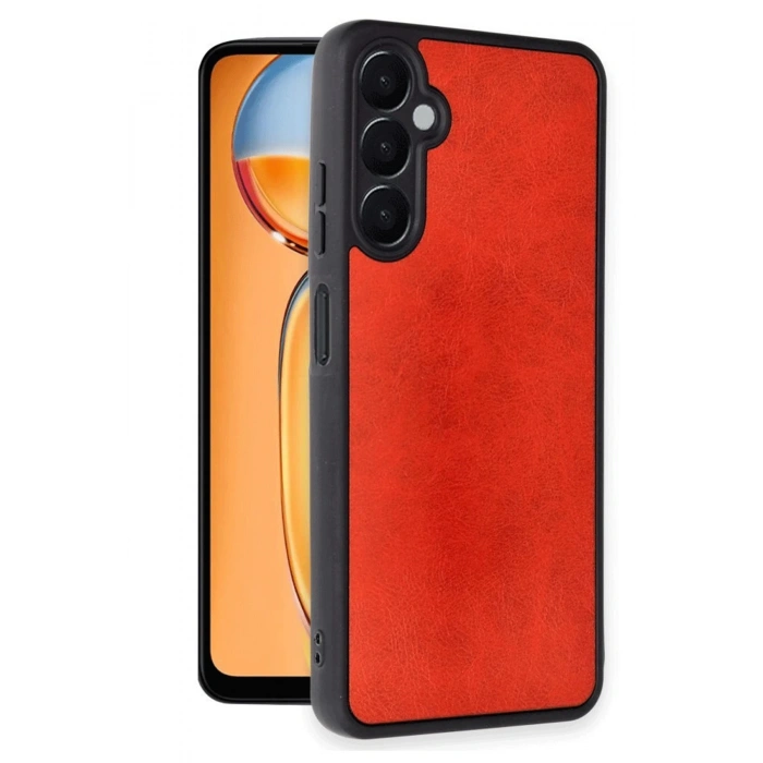 Newface Samsung Galaxy A26 Kılıf Aras Deri Kapak - Kırmızı