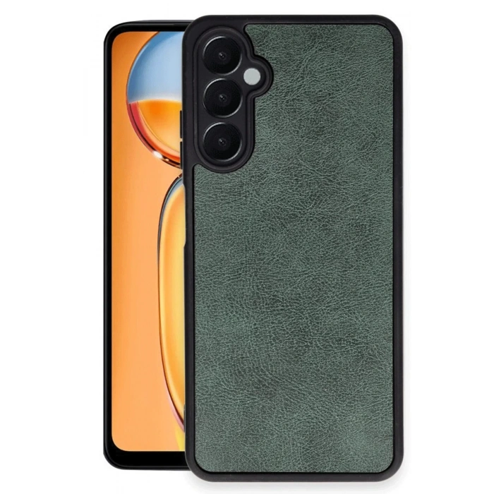 Newface Samsung Galaxy A26 Kılıf Aras Deri Kapak - Koyu Yeşil