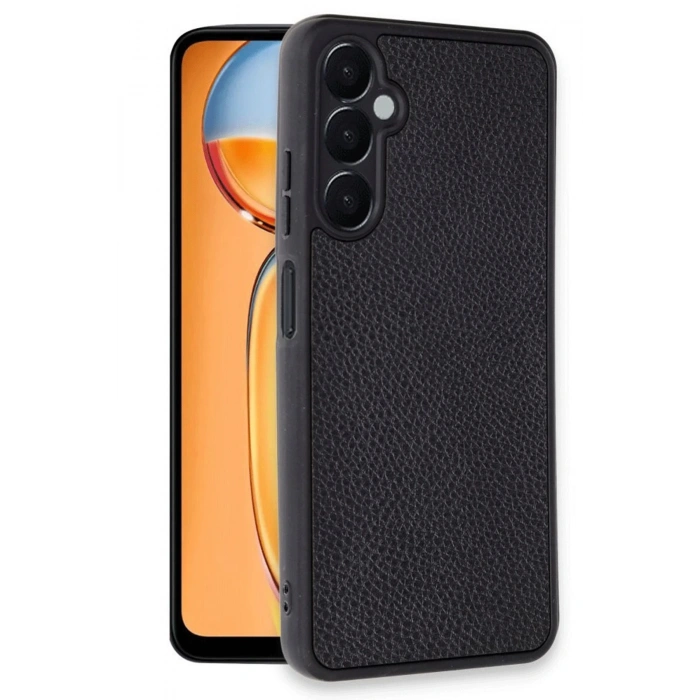 Newface Samsung Galaxy A26 Kılıf Aras Deri Kapak - Siyah