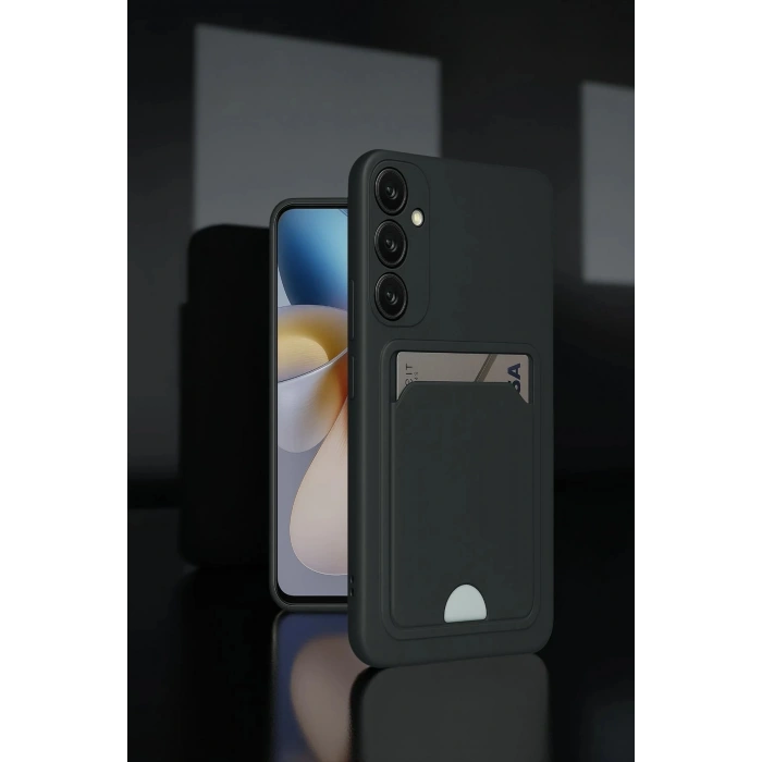 Newface Samsung Galaxy A26 Kılıf Kelvin Kartvizitli Silikon - Derin Mor