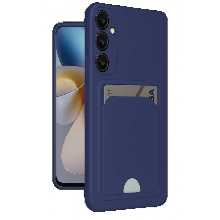 Newface Samsung Galaxy A26 Kılıf Kelvin Kartvizitli Silikon - Lacivert