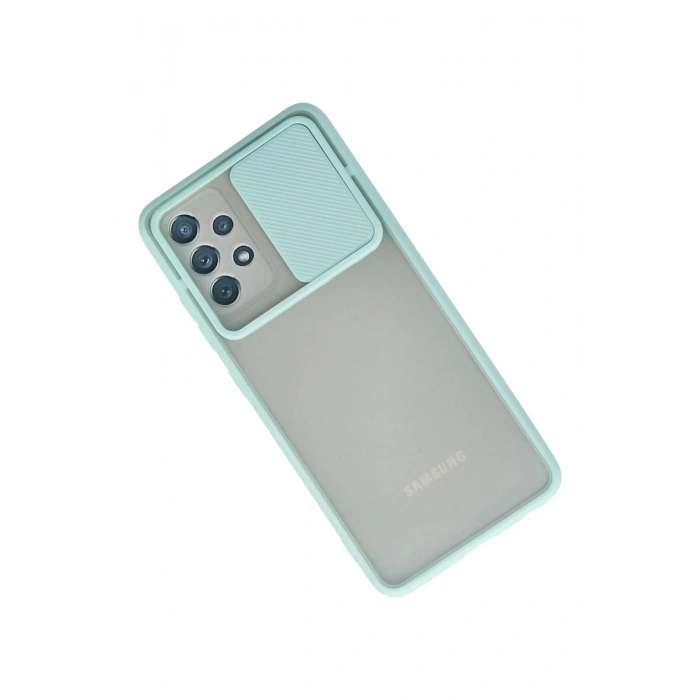 Newface Samsung Galaxy A32 Kılıf Palm Buzlu Kamera Sürgülü Silikon uaz