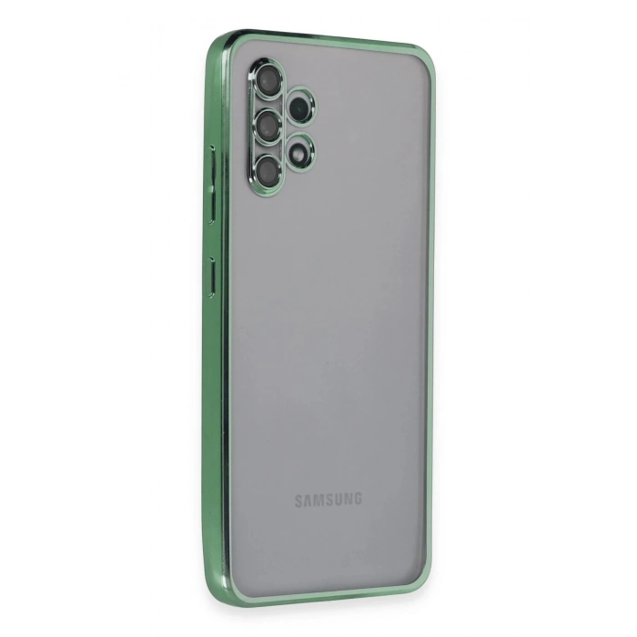 Newface Samsung Galaxy A32 Kılıf Razer Lensli Silikon - Yeşil