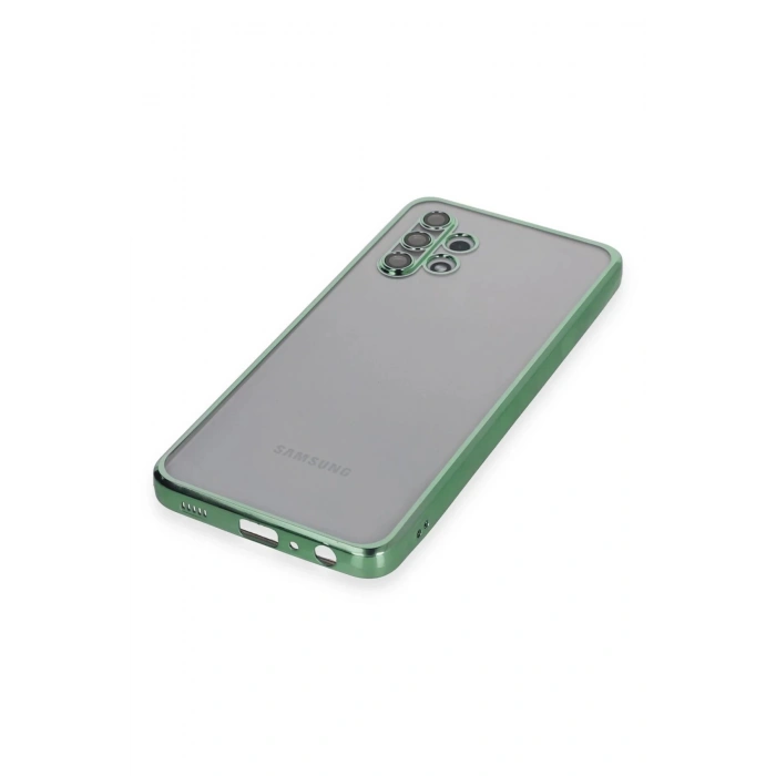 Newface Samsung Galaxy A32 Kılıf Razer Lensli Silikon - Yeşil