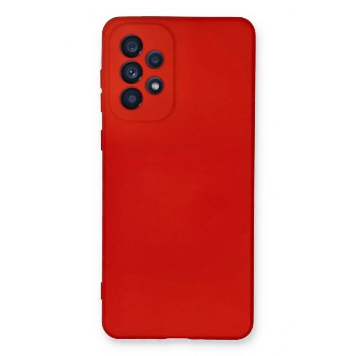 Newface Samsung Galaxy A33 5G Kılıf Nano içi Kadife Silikon - Kırmızı