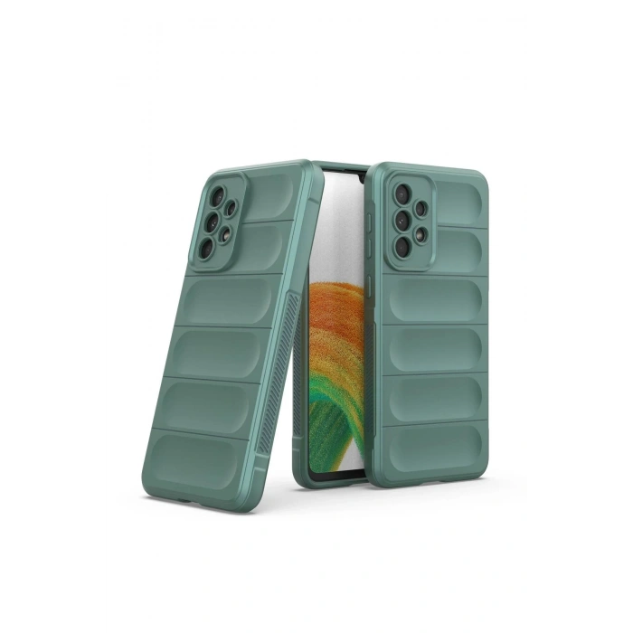 Newface Samsung Galaxy A33 5G Kılıf Optimum Silikon - Koyu Yeşil