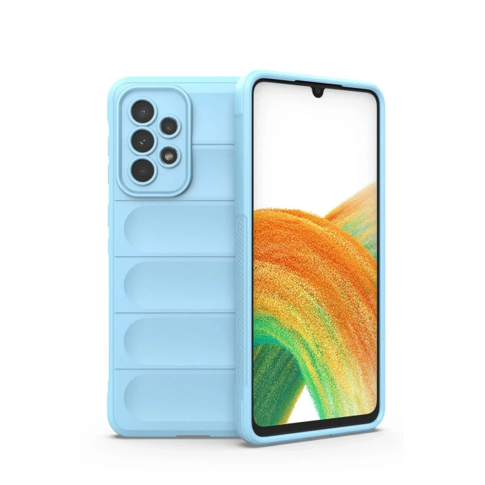 Newface Samsung Galaxy A33 5G Kılıf Optimum Silikon - Sky Blue