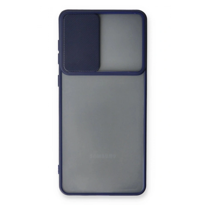 Newface Samsung Galaxy A33 5G Kılıf Palm Buzlu Kamera Sürgülü Silikon - Lacivert