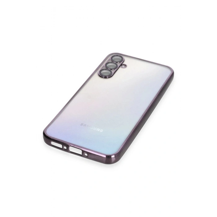 Newface Samsung Galaxy A34 5G Kılıf Razer Lensli Silikon - Mor