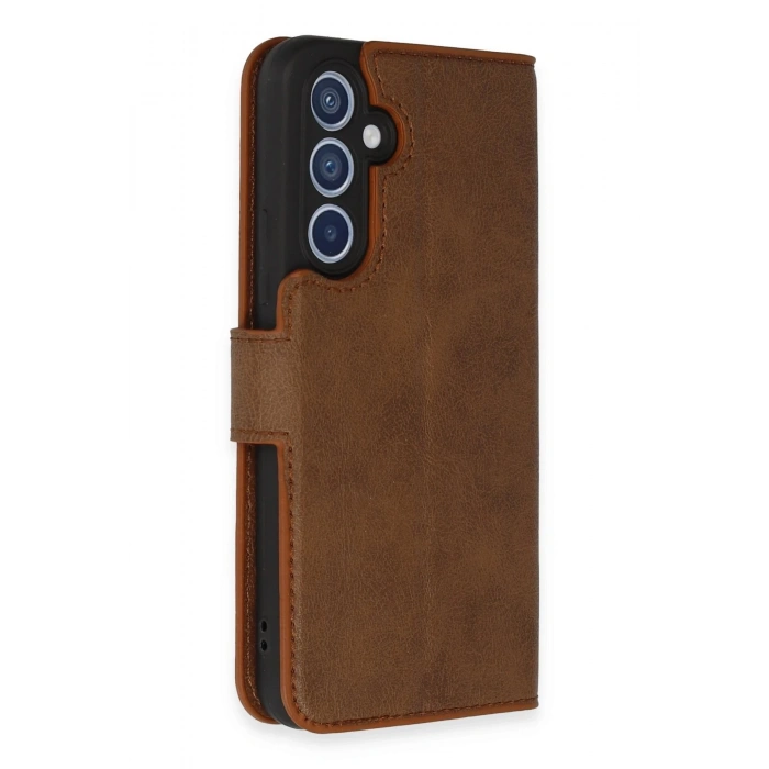 Newface Samsung Galaxy A34 5G Kılıf Trend S Plus Kapaklı Kılıf - Taba