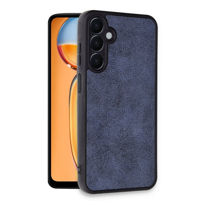 Newface Samsung Galaxy A35 5G Kılıf Aras Deri Kapak - Lacivert