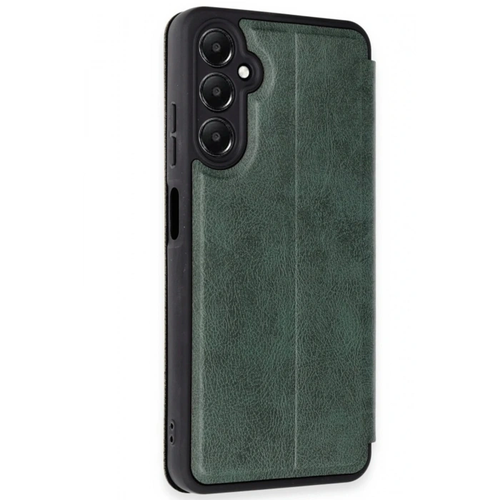 Newface Samsung Galaxy A35 5G Kılıf Flip Cover - Koyu Yeşil
