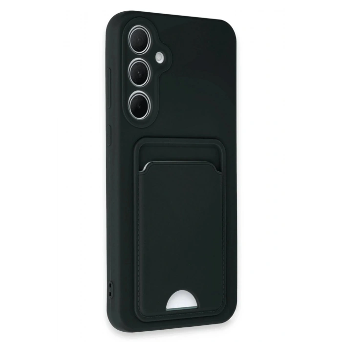 Newface Samsung Galaxy A35 5G Kılıf Kelvin Kartvizitli Silikon - Siyah