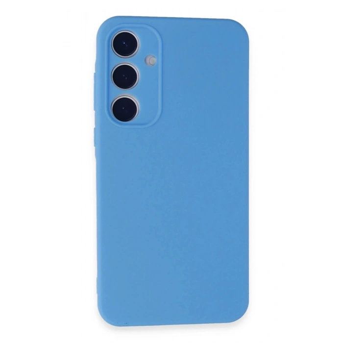 Newface Samsung Galaxy A35 5G Kılıf Nano içi Kadife Silikon - Mavi