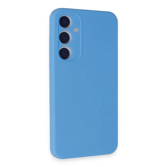 Newface Samsung Galaxy A35 5G Kılıf Nano içi Kadife Silikon - Mavi