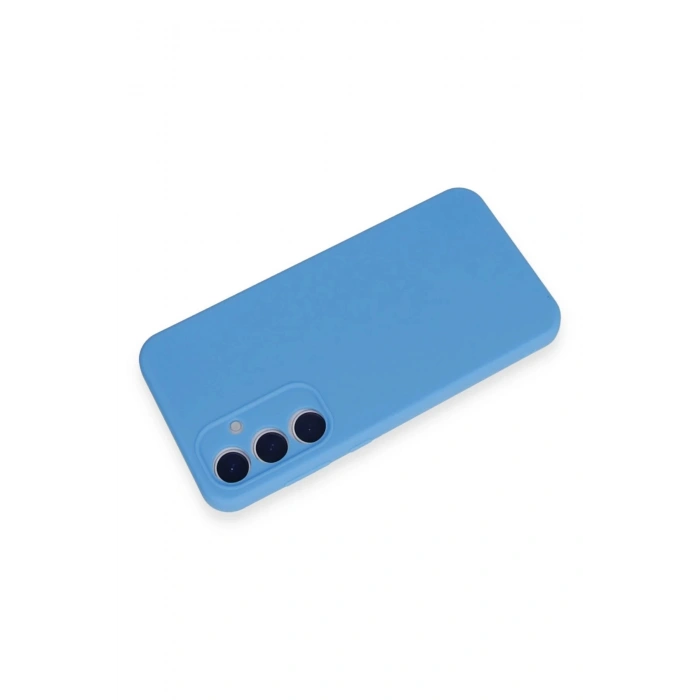 Newface Samsung Galaxy A35 5G Kılıf Nano içi Kadife Silikon - Mavi