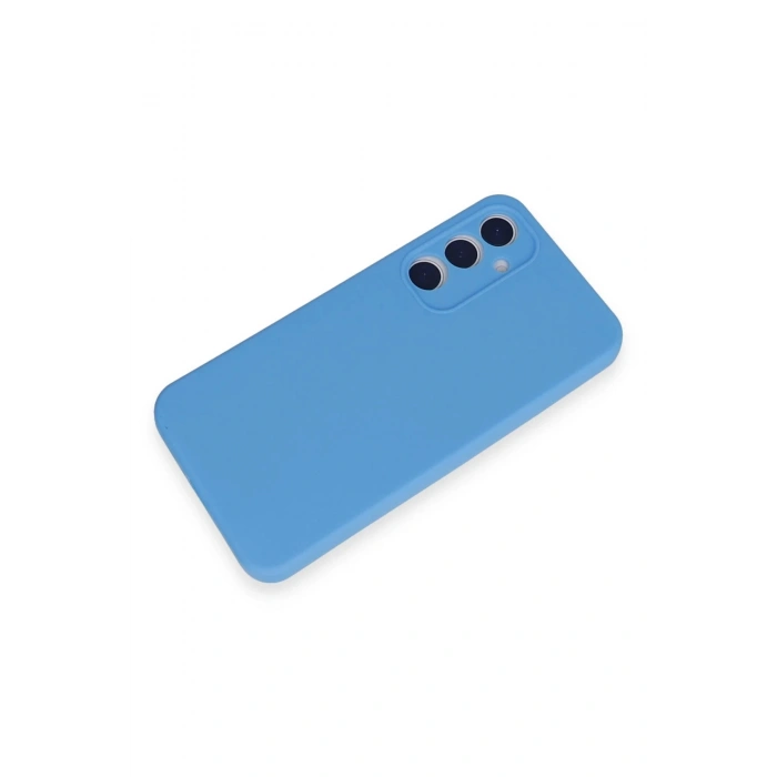 Newface Samsung Galaxy A35 5G Kılıf Nano içi Kadife Silikon - Mavi