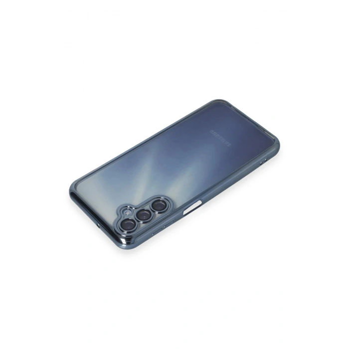 Newface Samsung Galaxy A35 5G Kılıf Razer Lensli Silikon - Sierra Blue