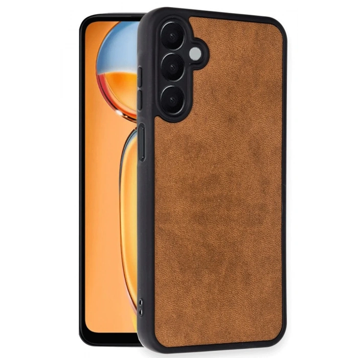 Newface Samsung Galaxy A36 Kılıf Aras Deri Kapak - Taba