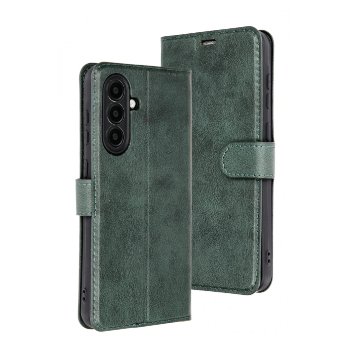 Newface Samsung Galaxy A36 Kılıf Trend S Plus Kapaklı Kılıf - Yeşil