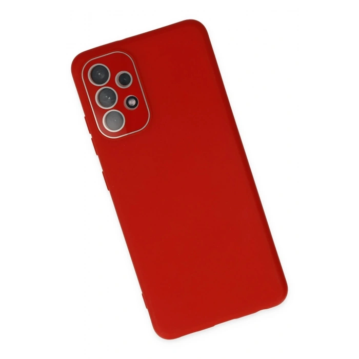 Newface Samsung Galaxy A53 5G Kılıf Lansman Glass Kapak - Kırmızı