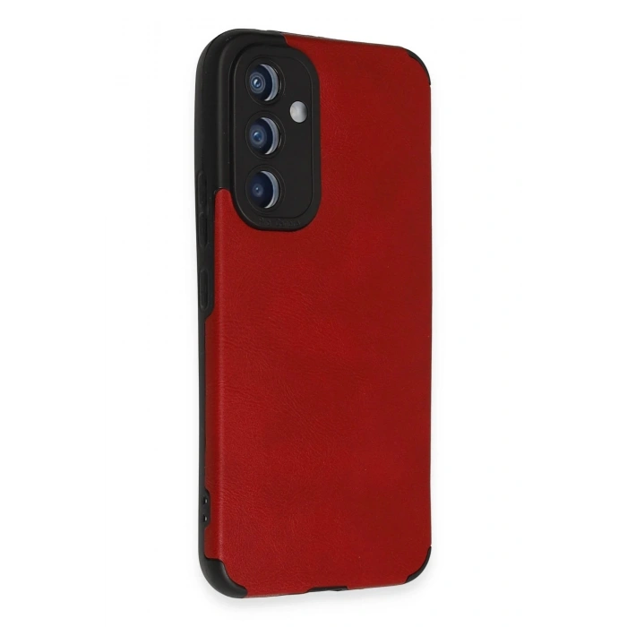 Newface Samsung Galaxy A54 5G Kılıf Loop Deri Silikon - Kırmızı