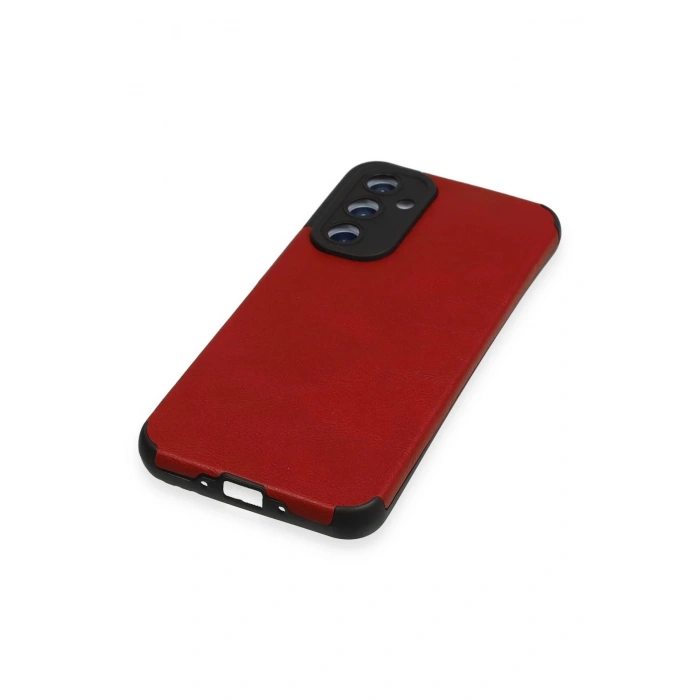 Newface Samsung Galaxy A54 5G Kılıf Loop Deri Silikon - Kırmızı