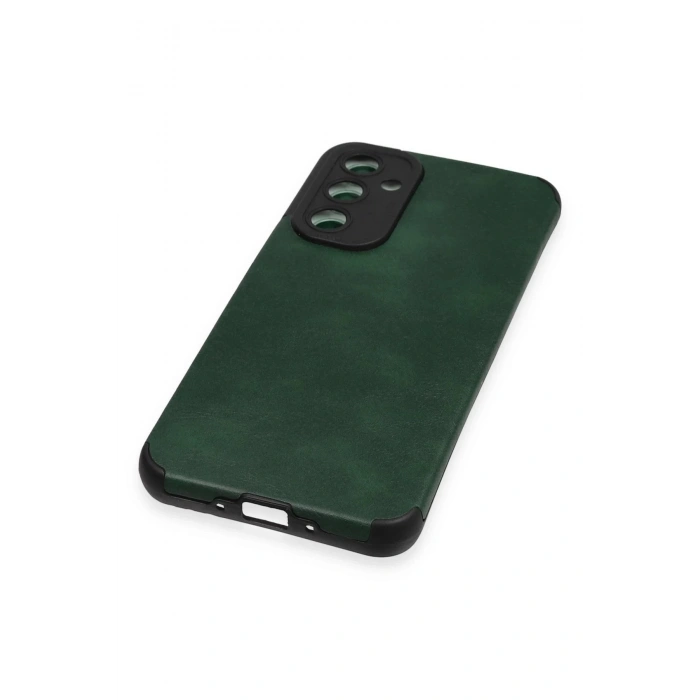 Newface Samsung Galaxy A54 5G Kılıf Loop Deri Silikon - Yeşil