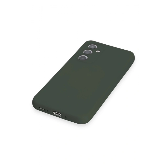 Newface Samsung Galaxy A54 5G Kılıf Nano içi Kadife Silikon - Koyu Yeşil