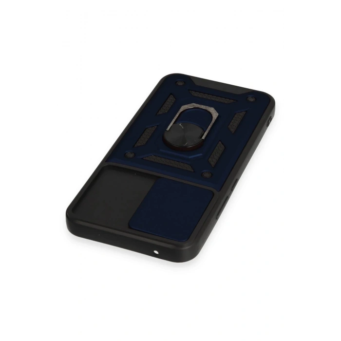 Newface Samsung Galaxy A54 5G Kılıf Pars Lens Yüzüklü Silikon - Lacivert